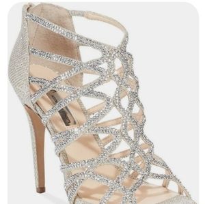 INC International Concept Women's Sharee High Heel Rhinestone Evening Sandals
